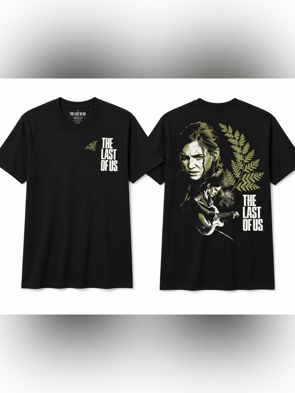 The Last of Us Part II Ellie Graphic T Shirt Black Large Video Game Tee