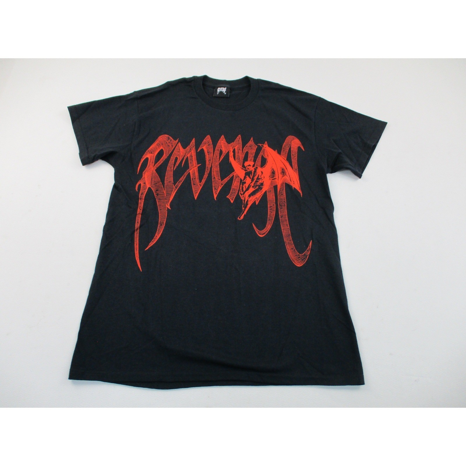 Revenge Shirt Mens Medium Black Red Winged Logo Grunge Streetwear Tee
