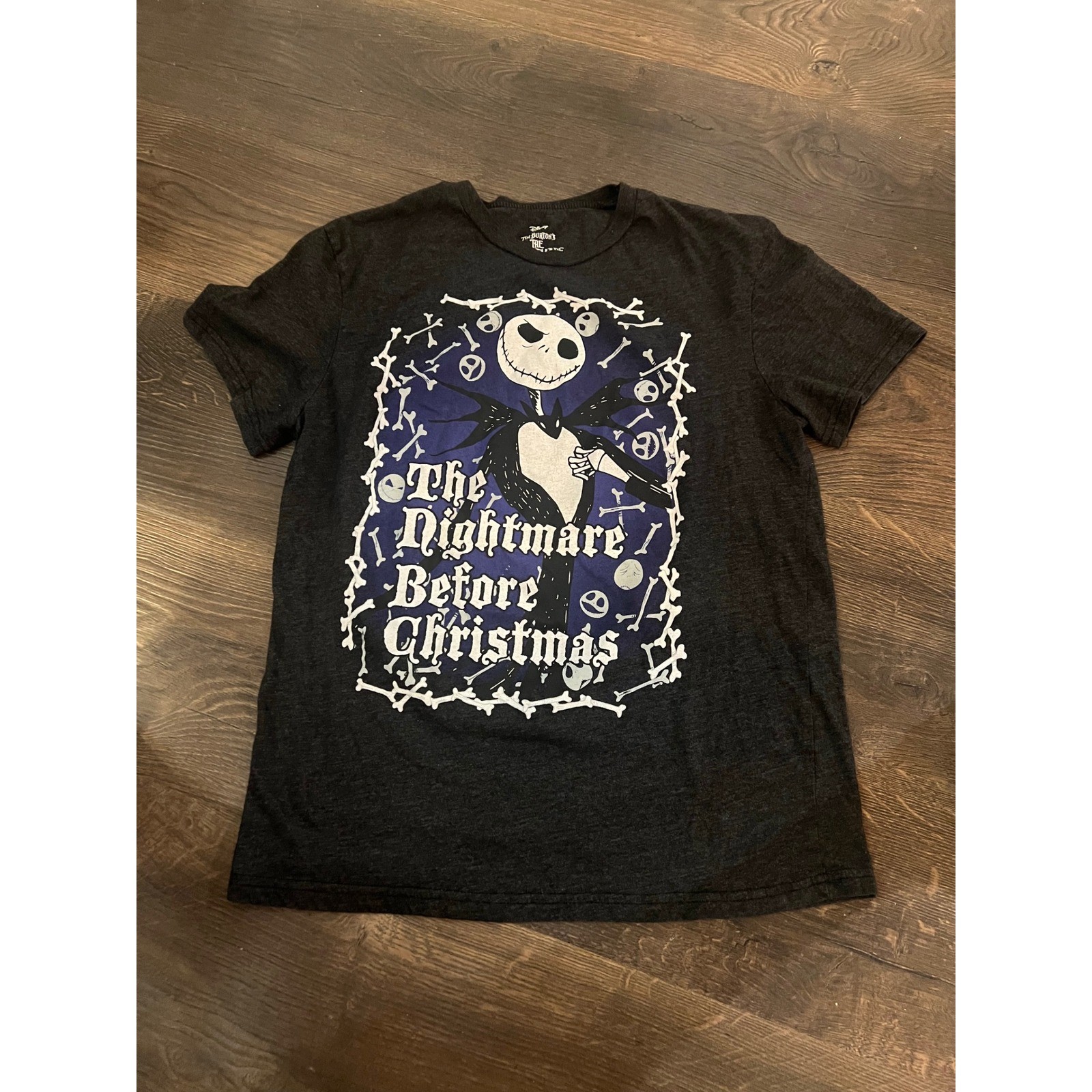 Disney Nightmare Before Christmas Jack Skellington Graphic Tee Charcoal Mens M