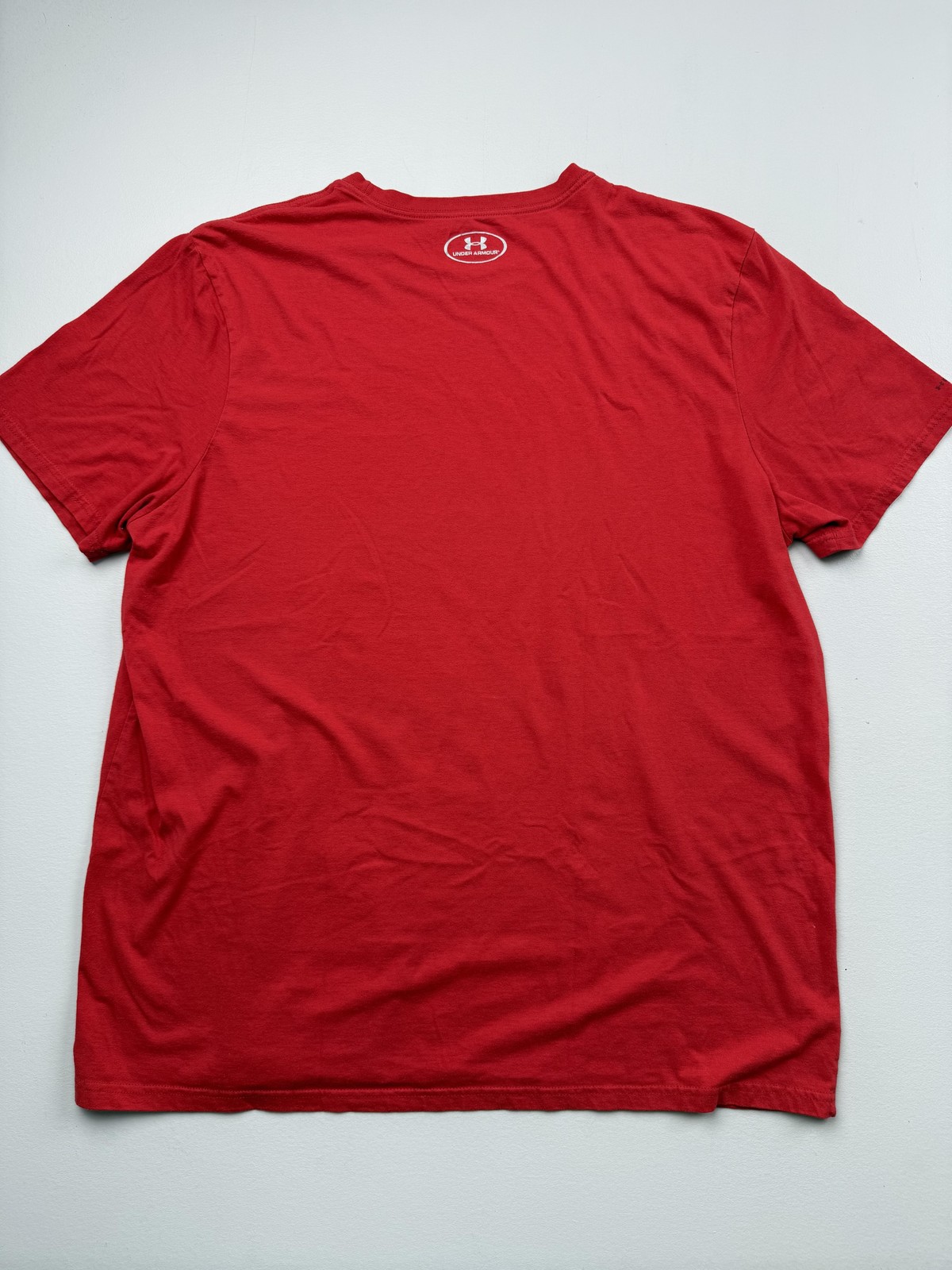 Under Armour Shirt Mens 2XL Red Stop At Nothing Graphic HeatGear Tee Top