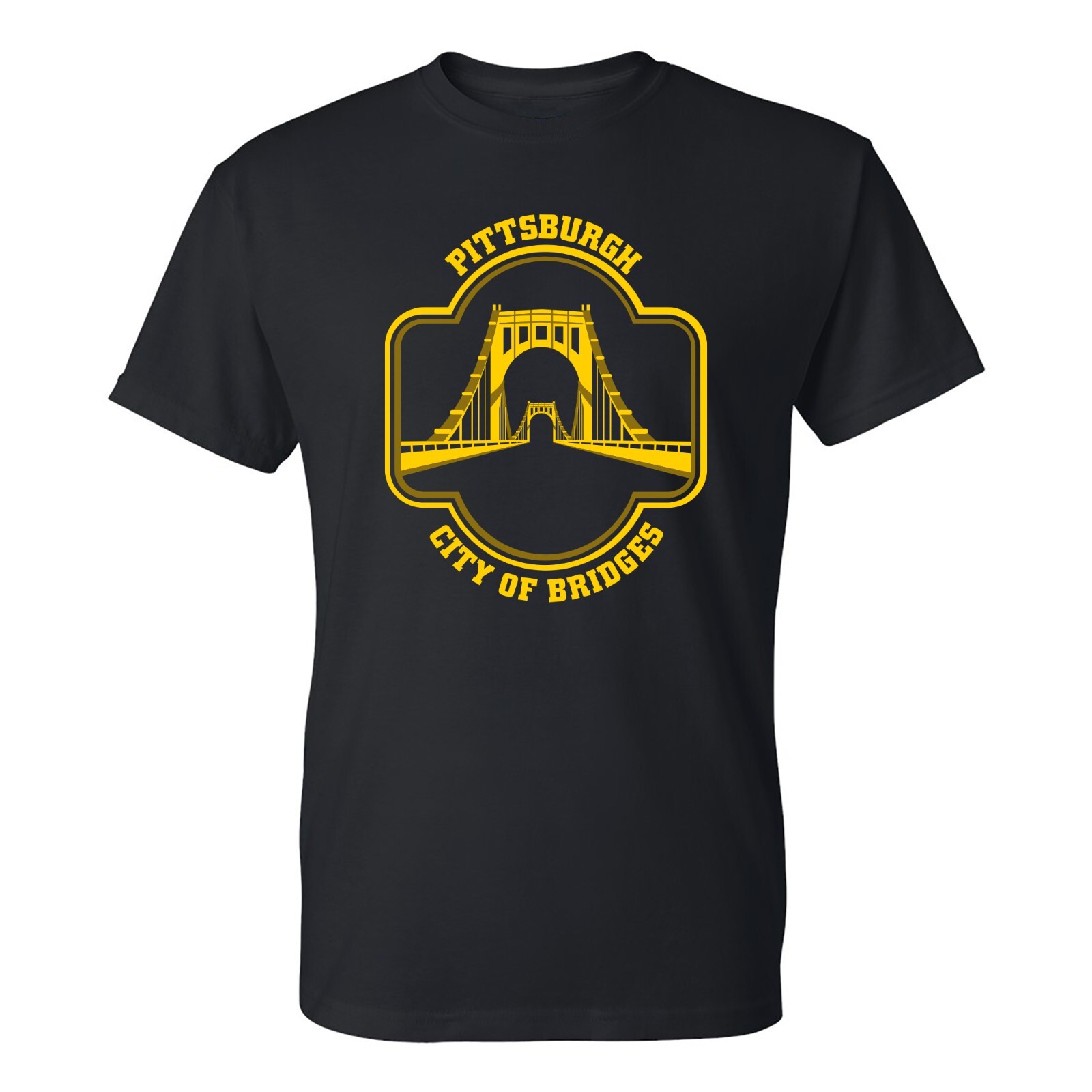 Pittsburgh City of Bridges – Hometown Pride T Shirt – Black