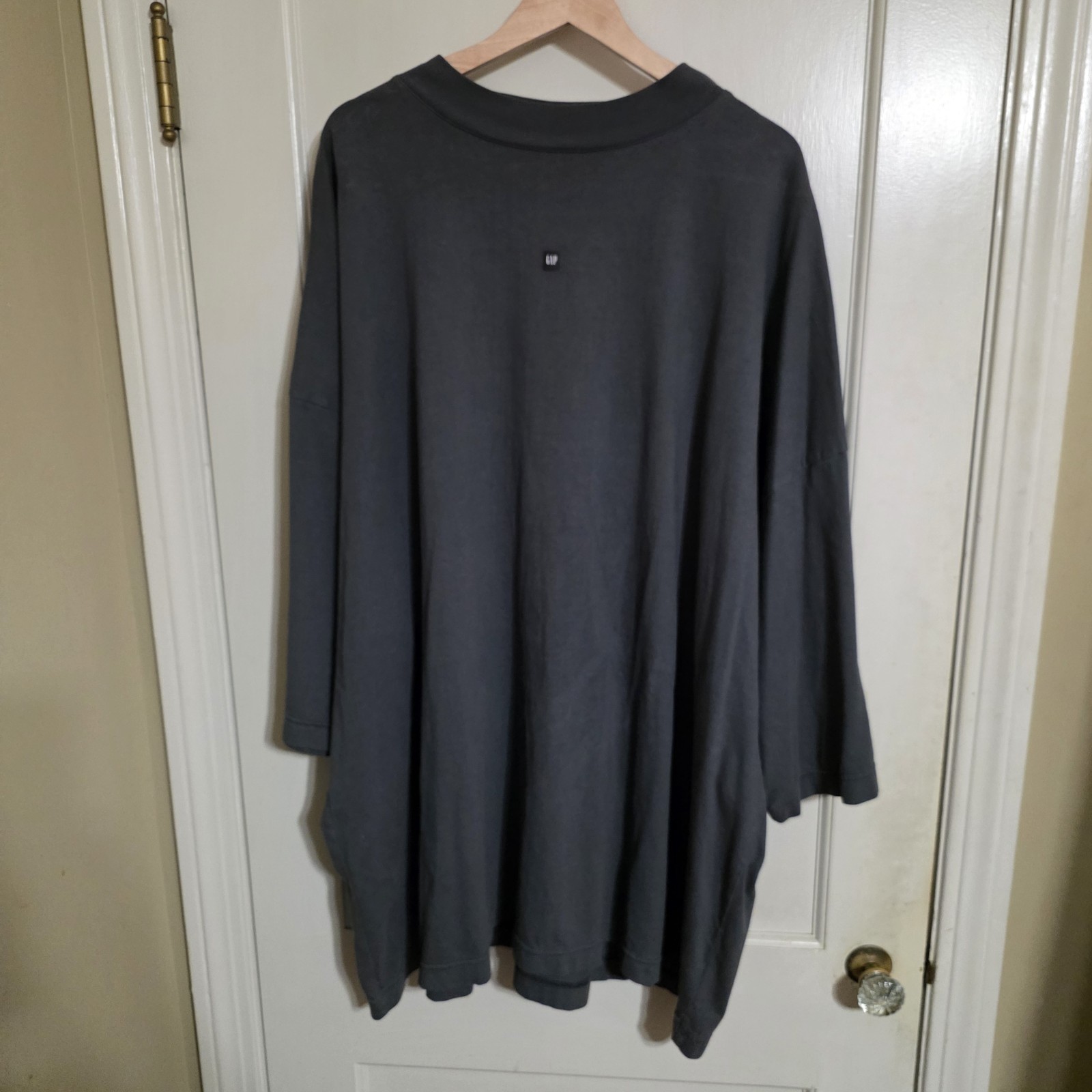 Yeezy Gap Balenciaga 3/4 Sleeve Logo Tee Size 2XL Dark Green