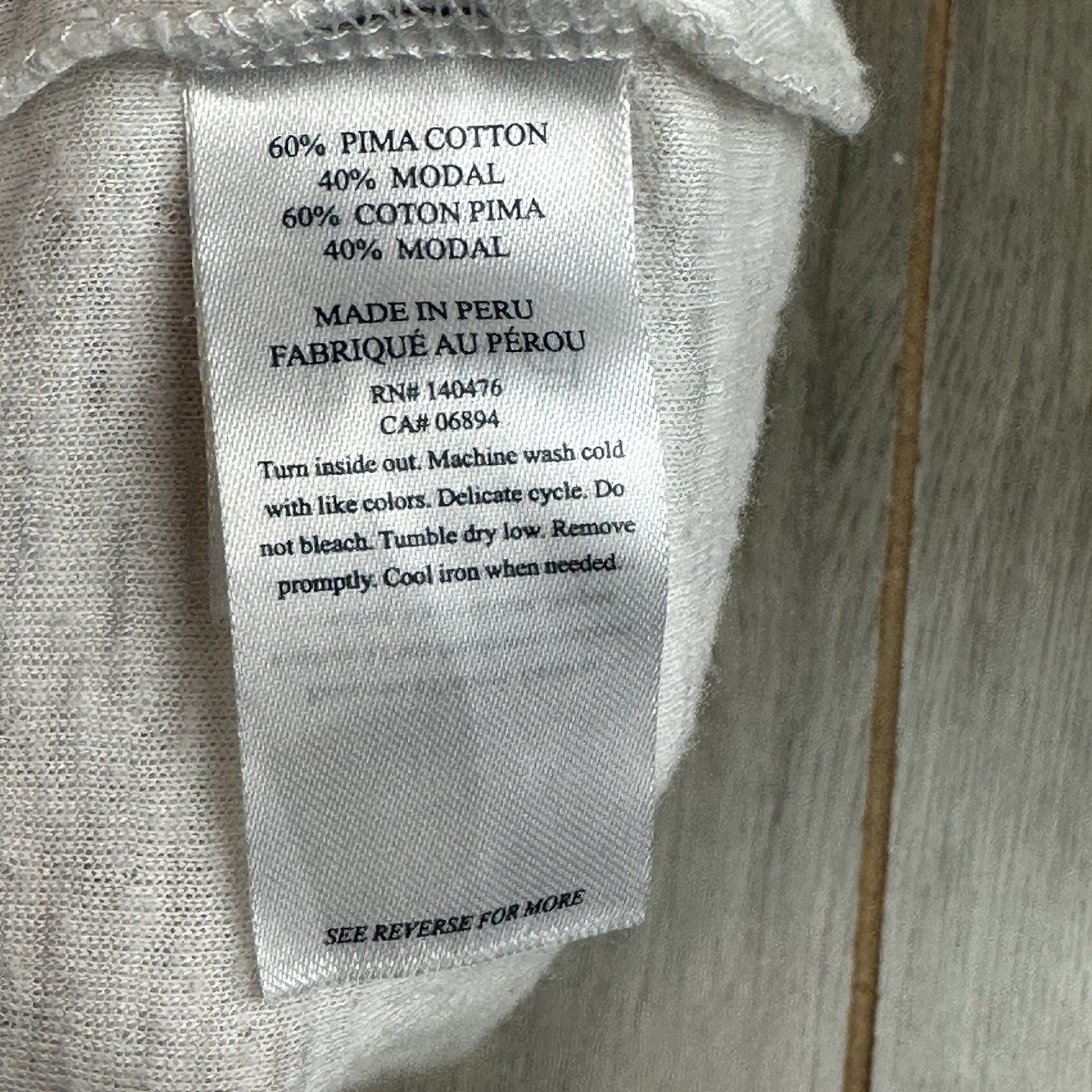 Faherty Cloud Cotton Henley Shirt Men XL White Gray Ivory Pima Cotton Modal Flaw