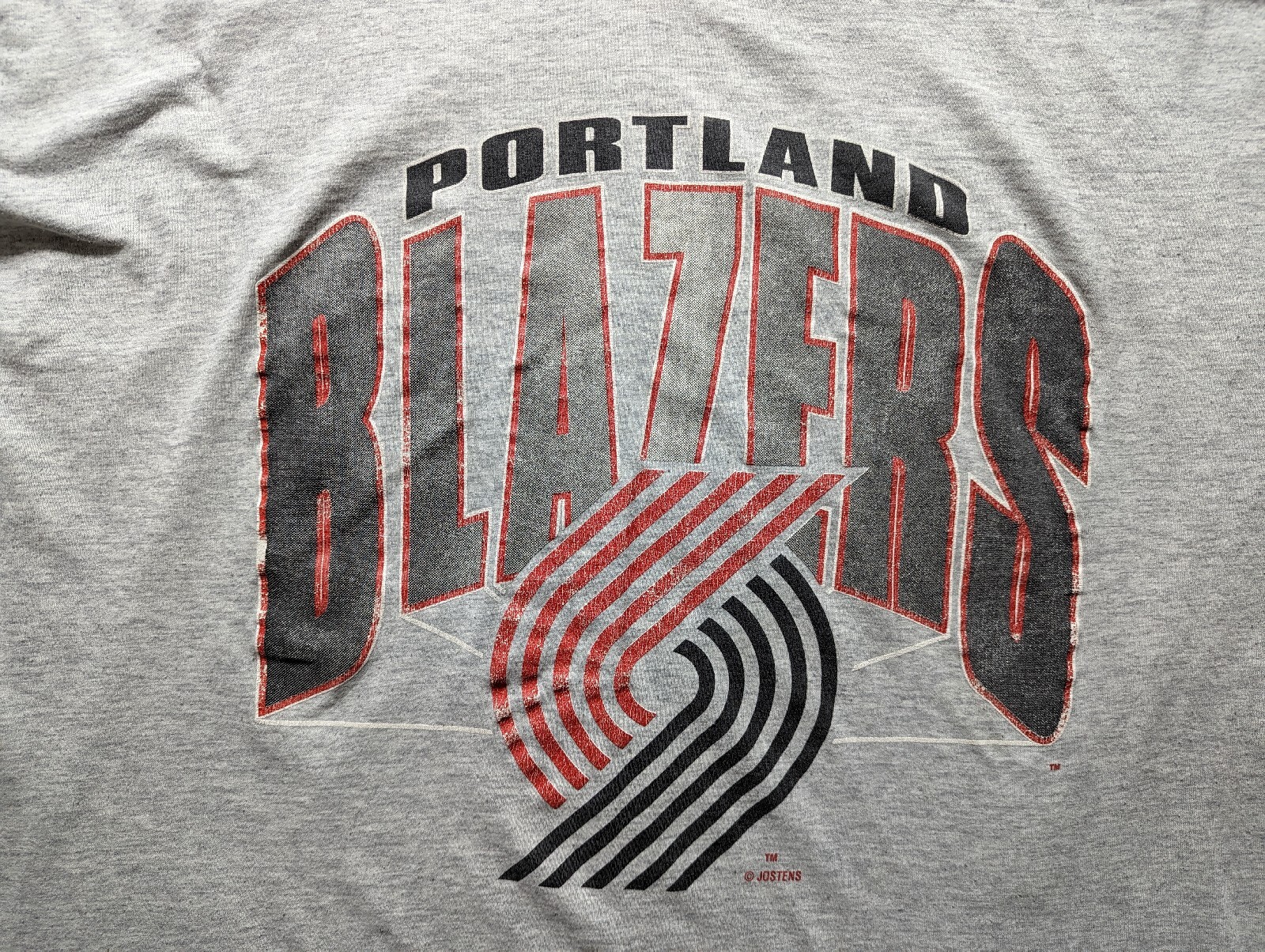 Vintage Portland Blazers Short Sleeve T Shirt Men&rsquo;s Size 2XLT Gray Made In USA