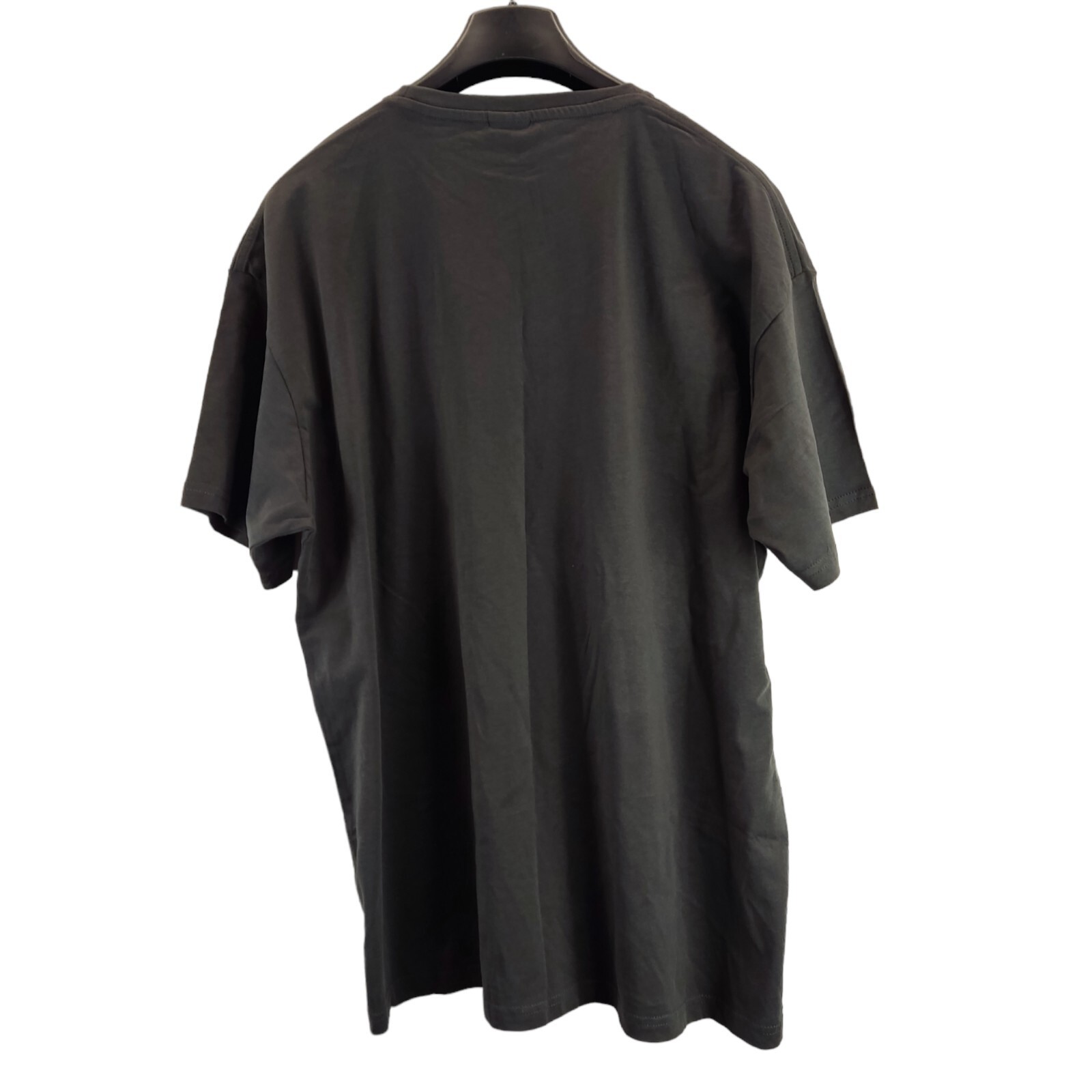 uneek mens t-shirt grey large print round neck short sleeve size xl free postage