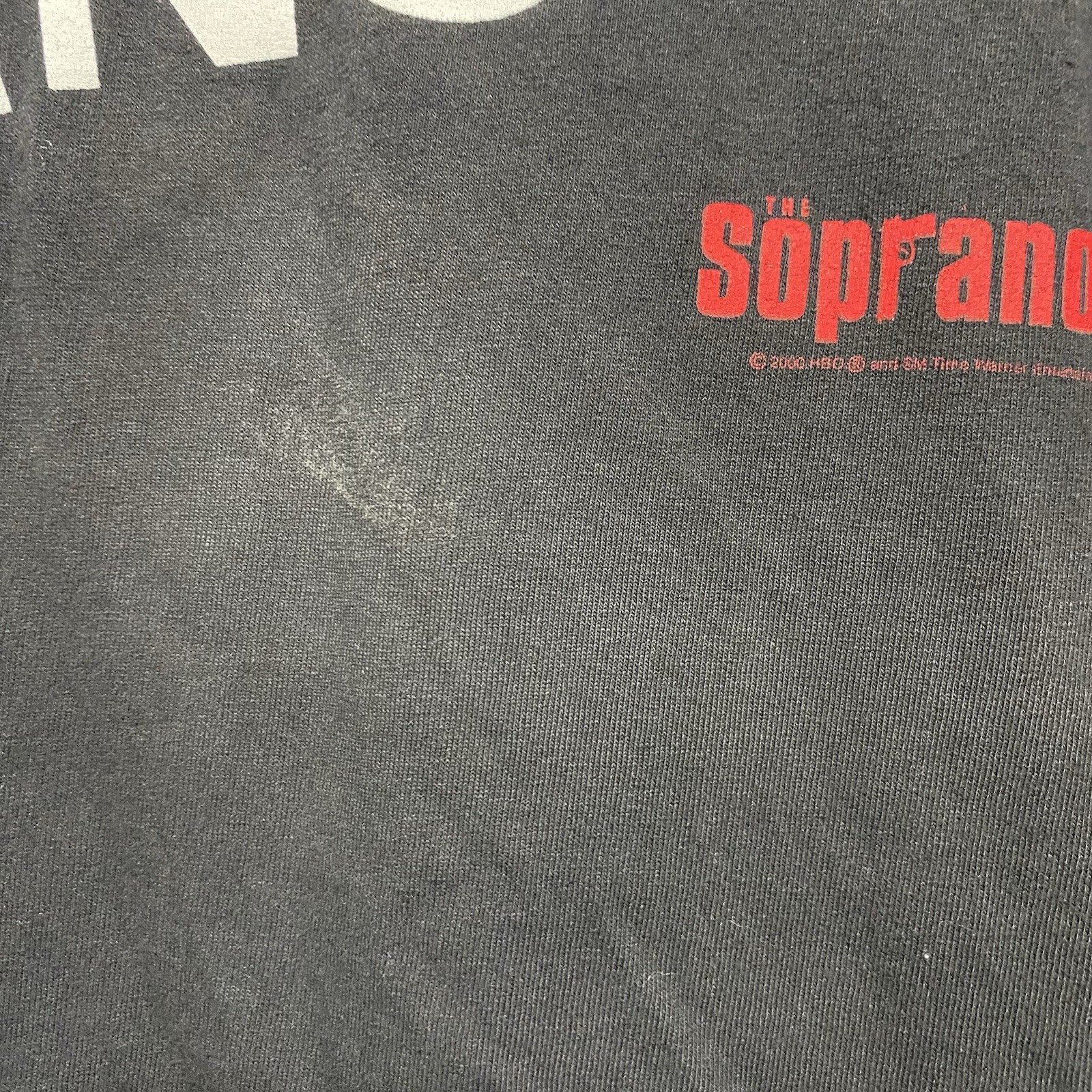 VTG 2000 Y2K Men&rsquo;s Black HBO The Sopranos &lsquo;Bada Bing!&rsquo; Logo T Shirt XXL *Flawed*
