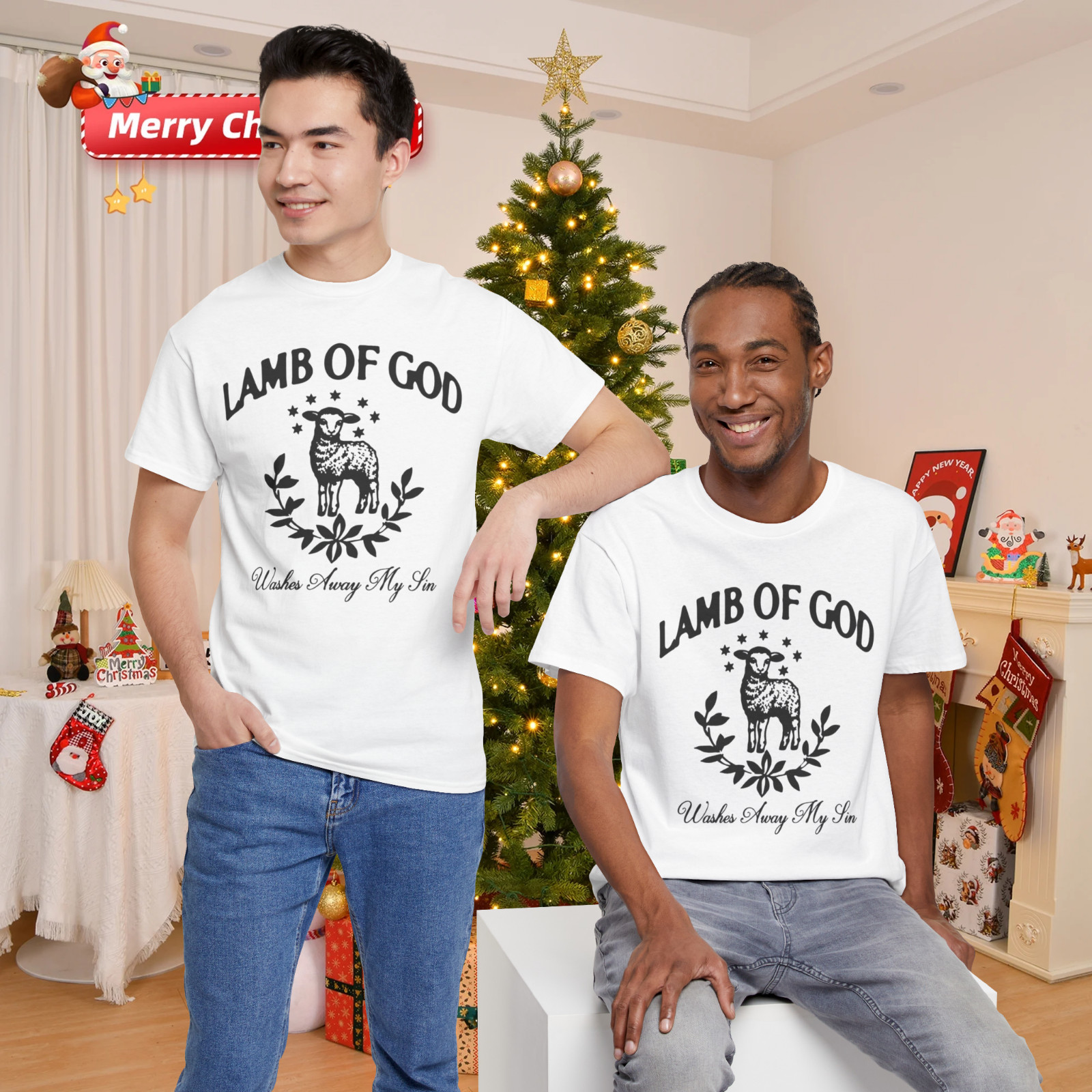 Lamb Of God Christian Sheep Graphic T-Shirt