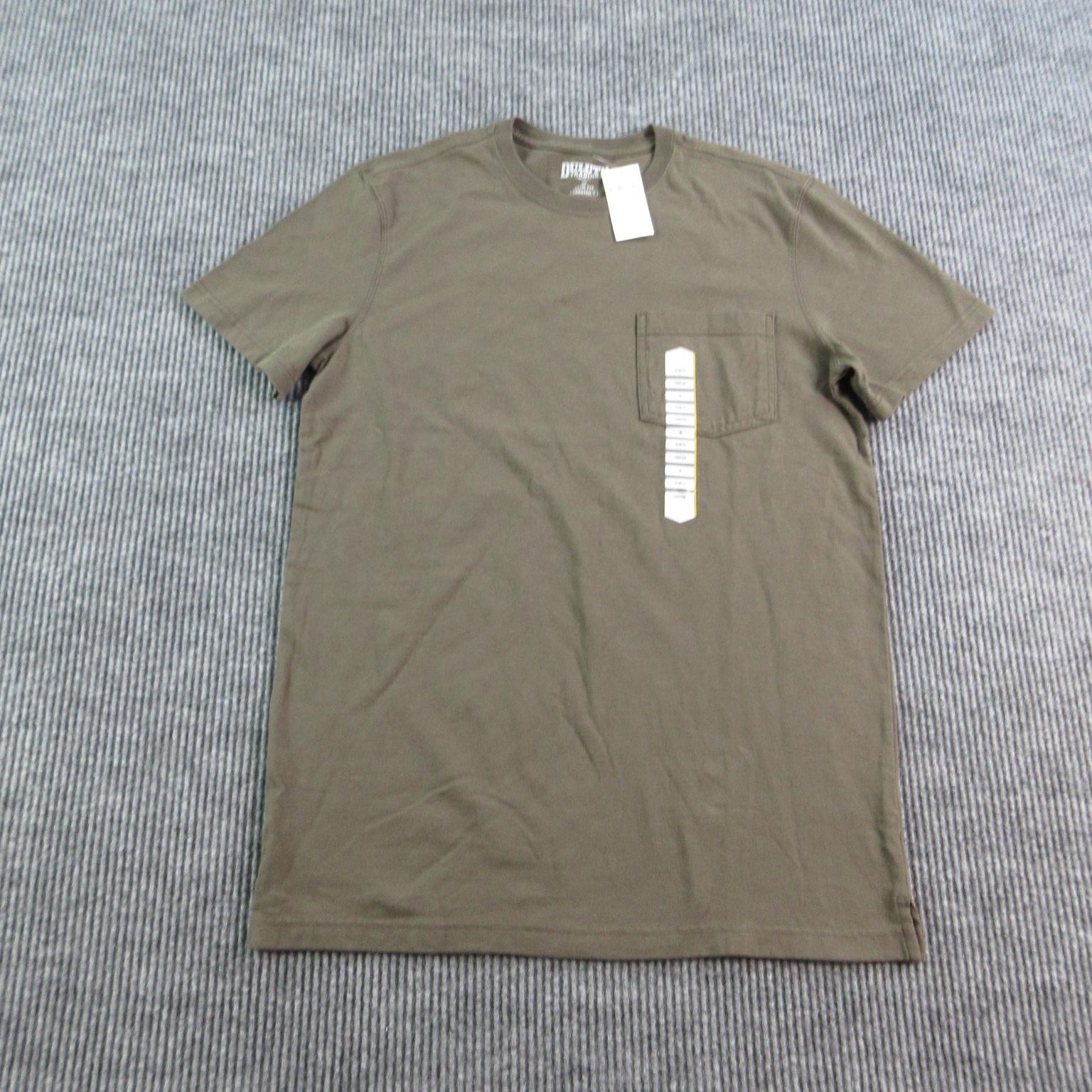Duluth Trading Co. Shirt Mens M Brown Longtail T Crew Neck Short Sleeve NWT