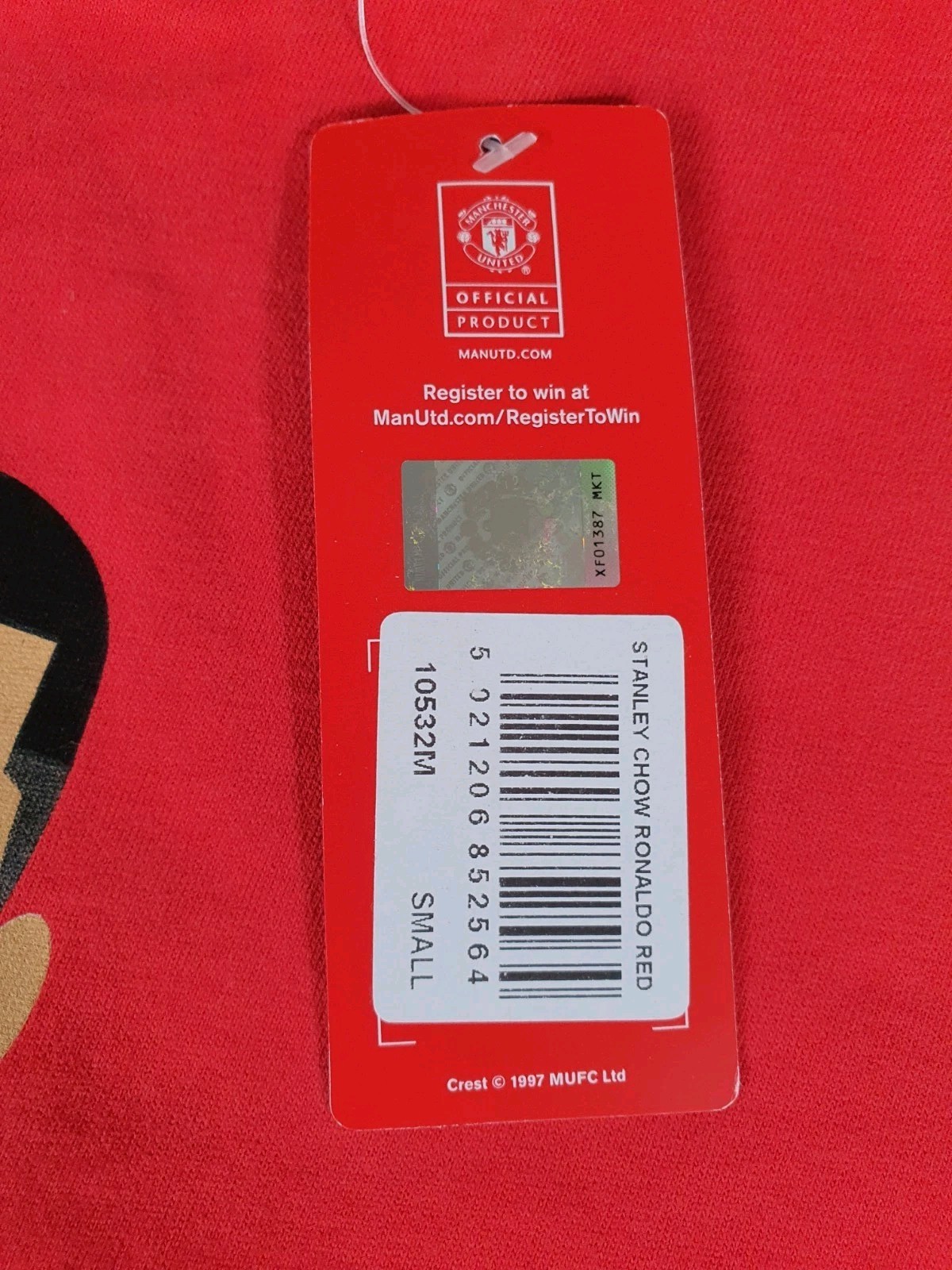 Manchester United Stanley Chow Ronaldo T Shirt Mens Size Small Casual New/Other