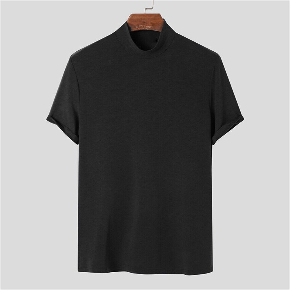 Men&rsquo;s Turtleneck Slim Fit Basic Tops Lightweight Pullover Long Sleeve T Shirt