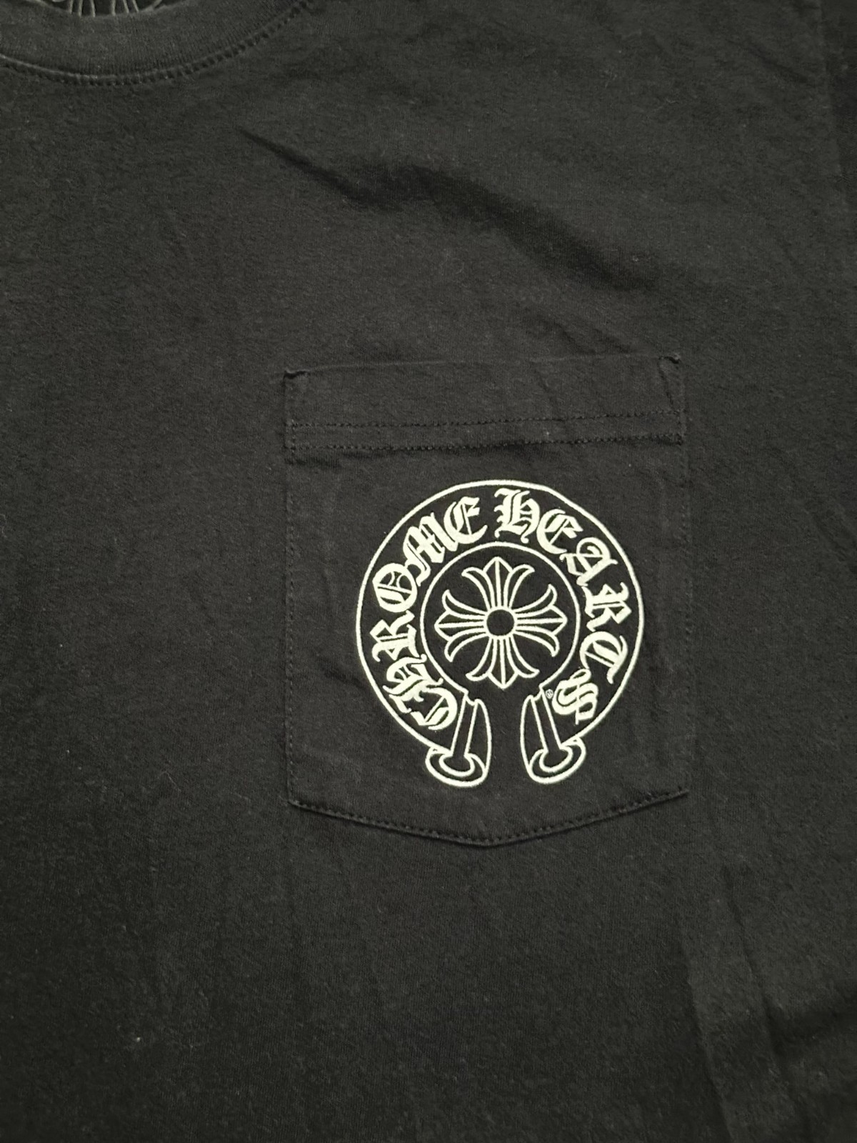 Chrome Hearts Los Angeles Horseshoe Pocket Tee Black Size Medium Made In USA