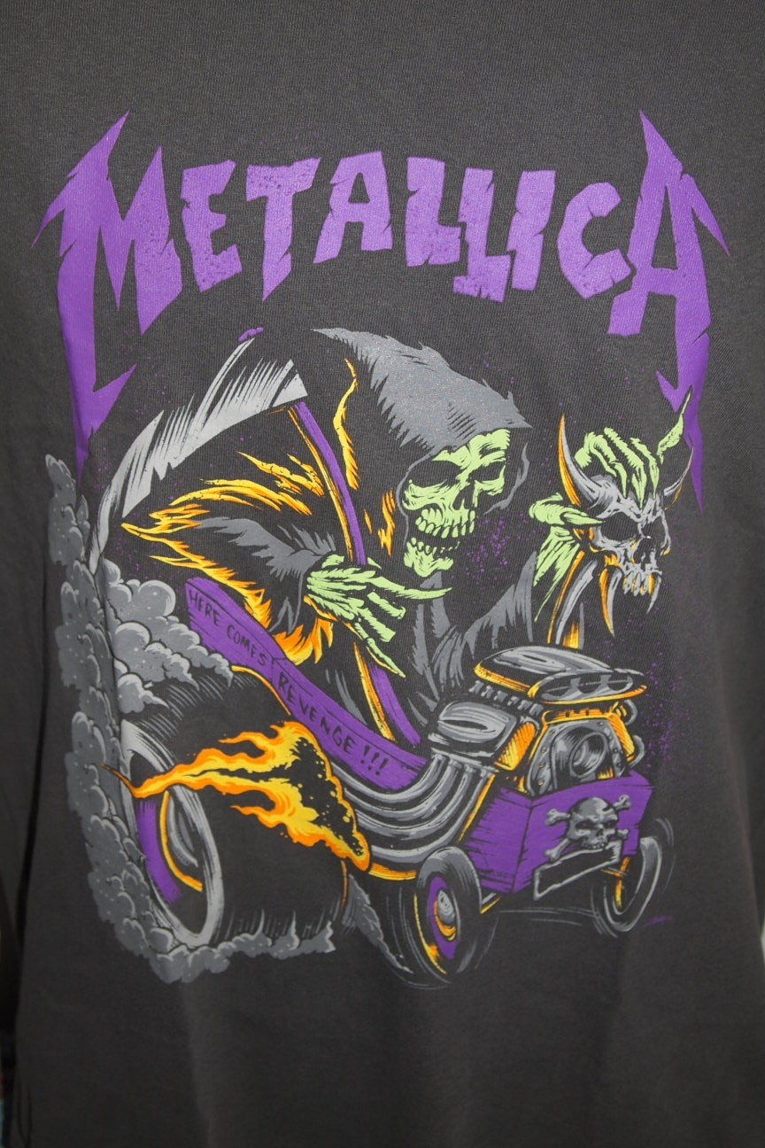 NWOT Metallica Grim Reaper Here Comes Revenge 80s Metal Rock Tee Size Mens Large