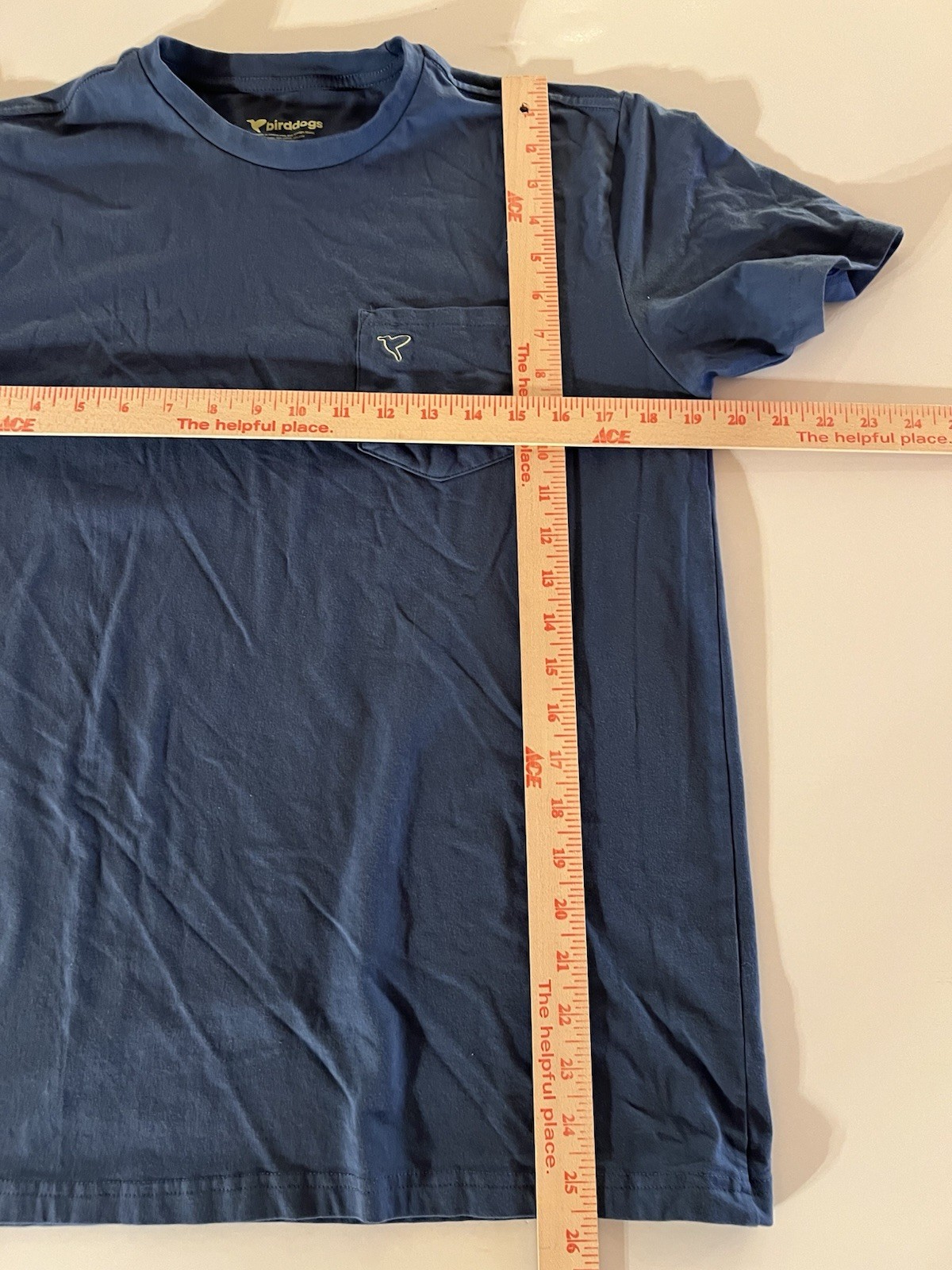 Birddogs slate blue short sleeve logo tshirt M golf casual athleisure classic