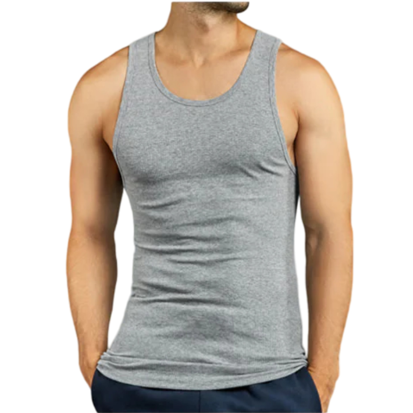 3 Pack Men&rsquo;s A-Shirts Cotton Tank Top S-3XL Basic Underwear Menswear Workout