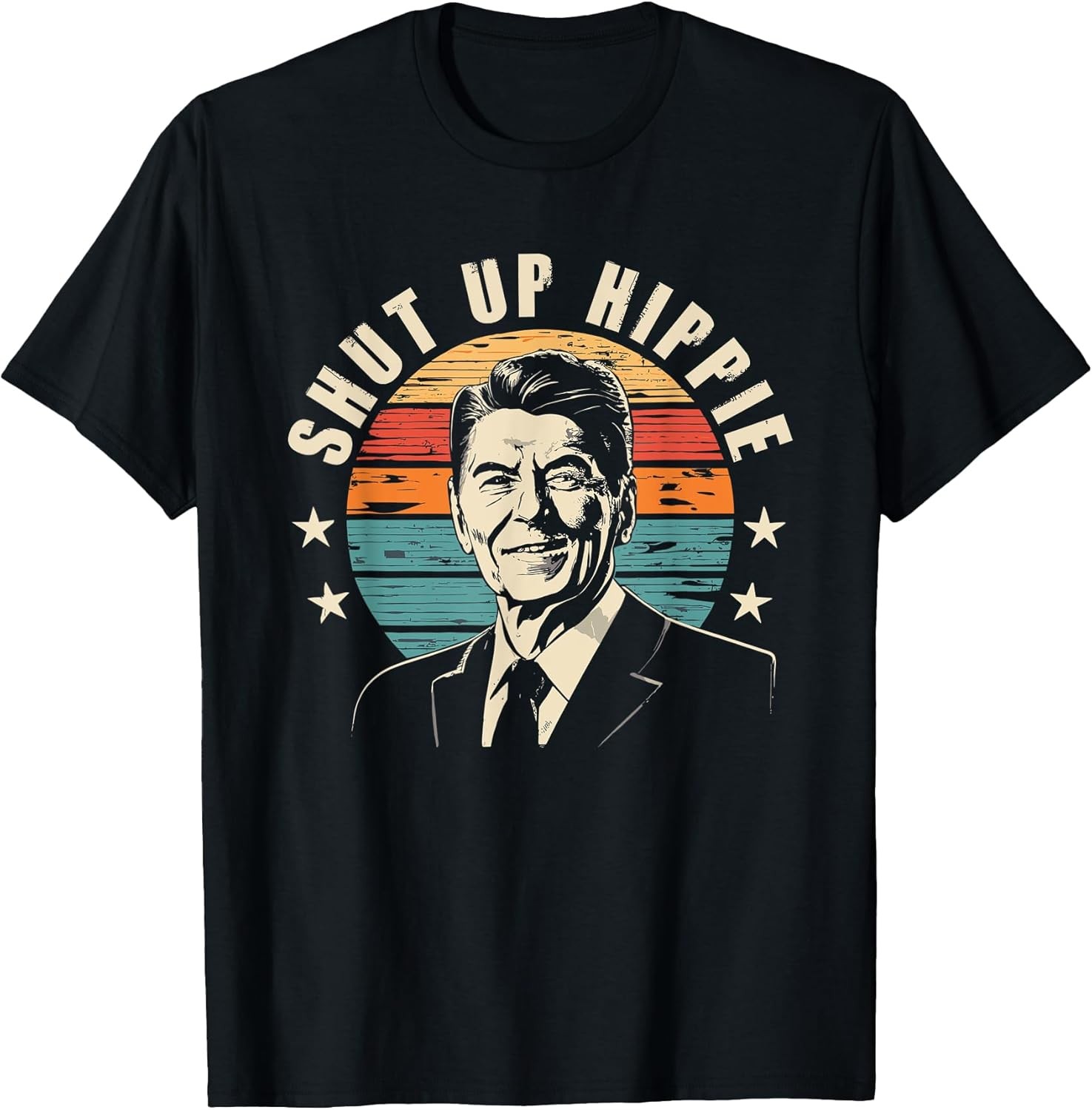 Funny Political – Shut Up Hippie Controversial Cotton Tee S-3XL