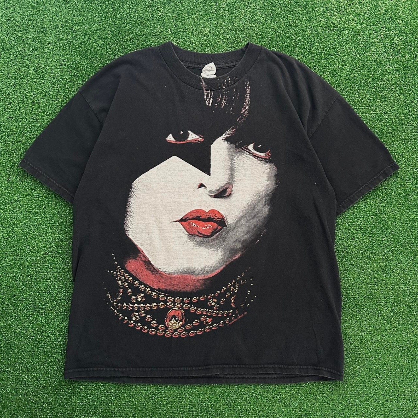 Vintage KISS Paul Stanley Big Face All Over Print Band Tee Graphic Tshirt