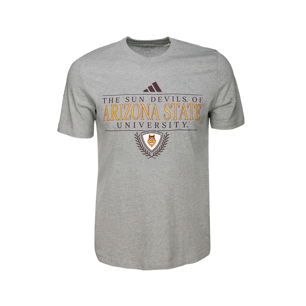 adidas Arizona State Sun Devils Fresh Logo Crew Neck Short Sleeve T-Shirt Mens S