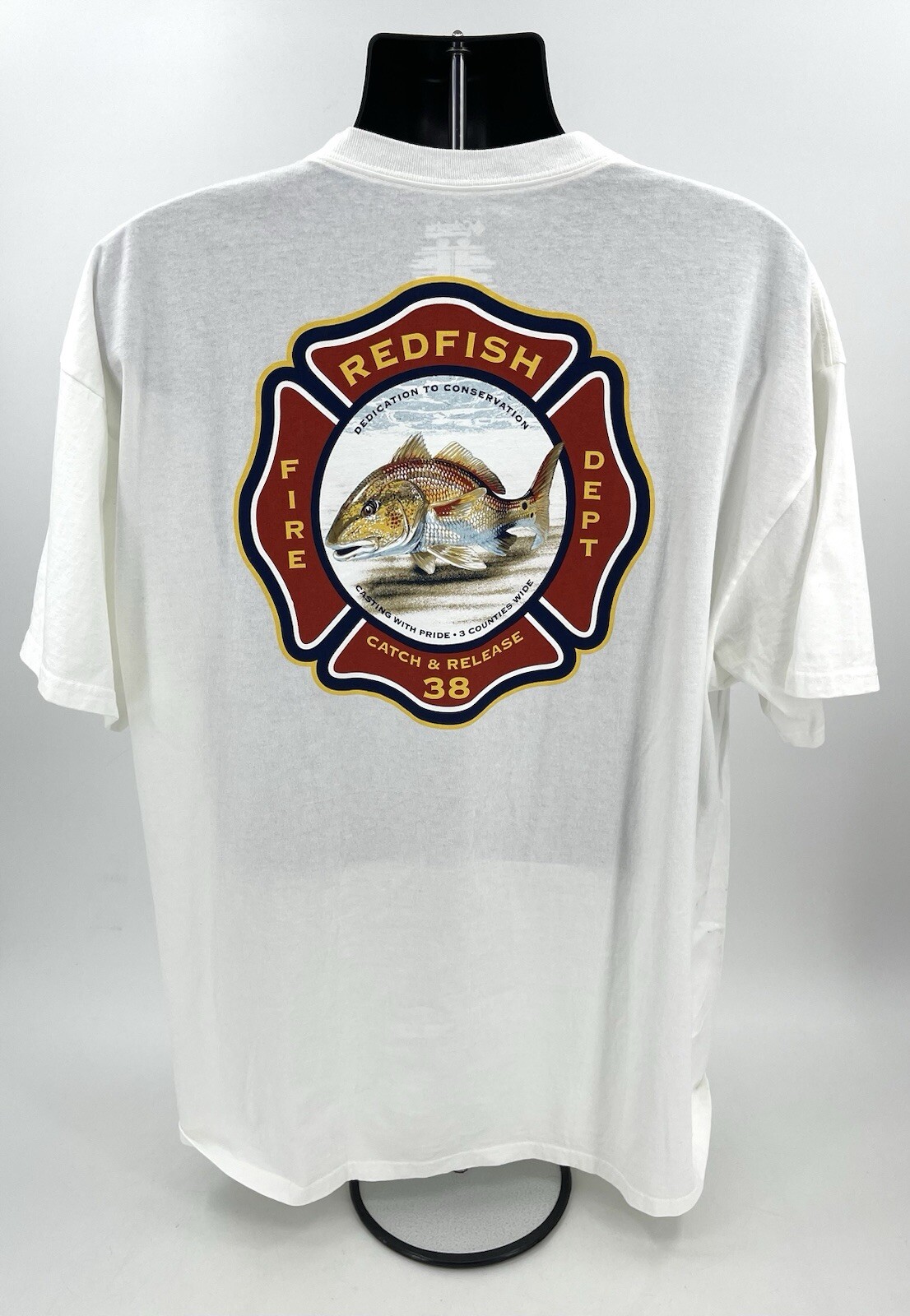 Columbia PFG Redfish Catch and Release White Cotton T-Shirt Men&rsquo;s Size XXL NWOT