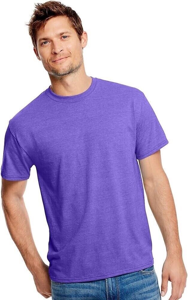 Hanes Men&rsquo;s X-Temp Fresh IQ Tri-Blend Performance Tee 42TB Grape Heather 2XL NWT