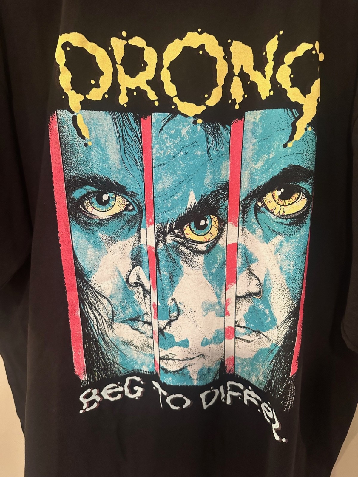 Prong Beg To Differ T Shirt L Black Double Sided Graphic Band Tee Heavy Metal