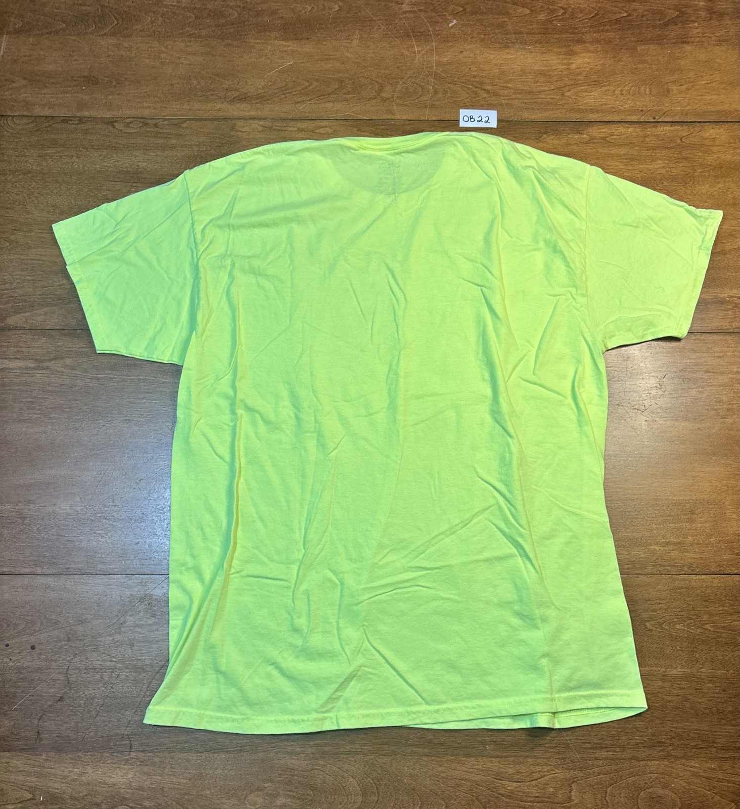 Athletic Works T-Shirt Men&rsquo;s Neon Green Cotton Crew Neck Short Sleeve – XL
