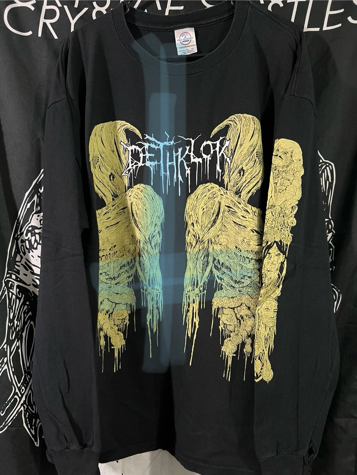 Vintage Metalocalypse Dethklok Shirt Size XL Black Longsleeve Adult Swim