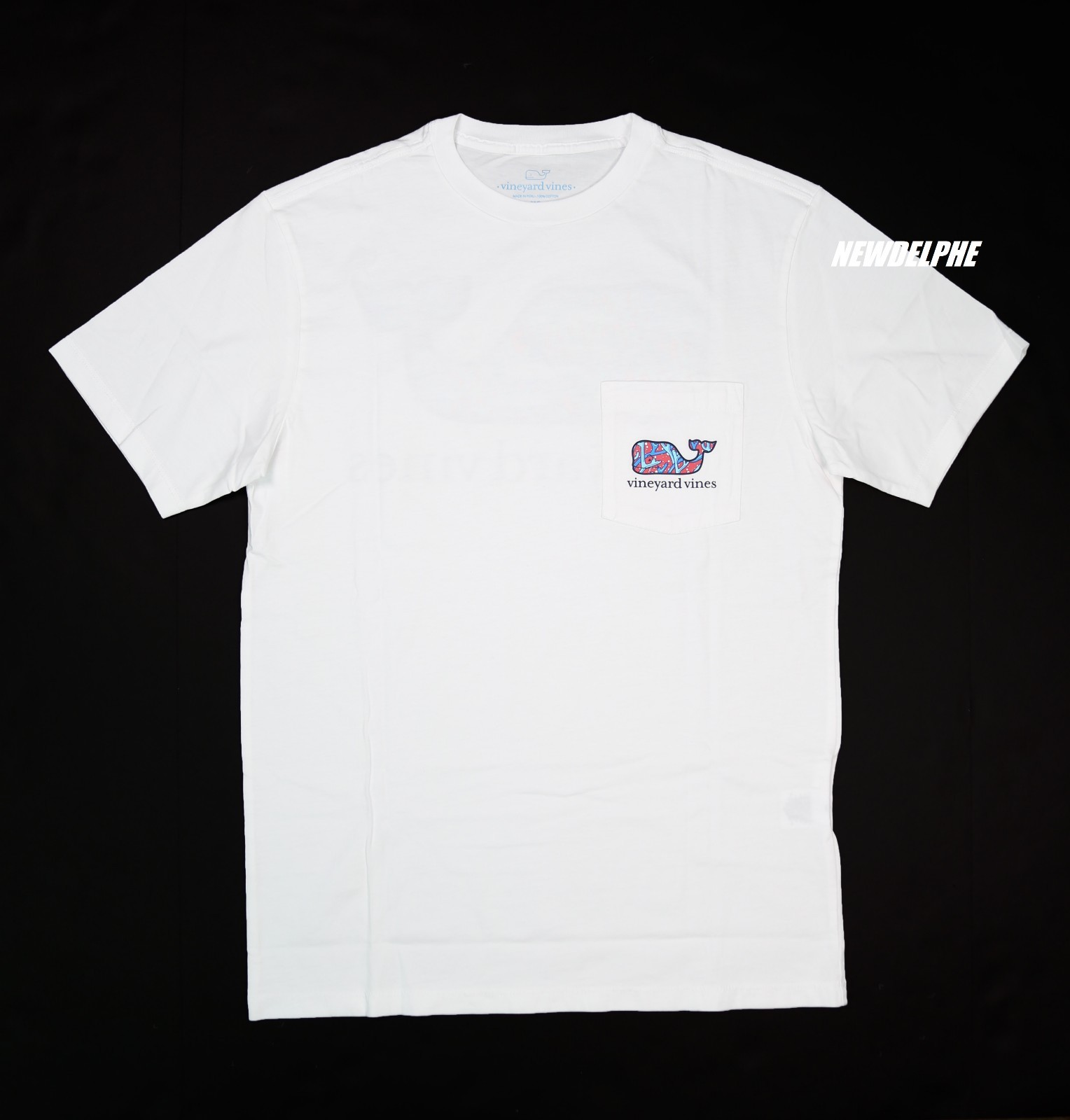 NWT Vineyard Vines Men&rsquo;s Short Sleeve Pocket Crew Tee « BONEFISH IN CORAL WHALE »
