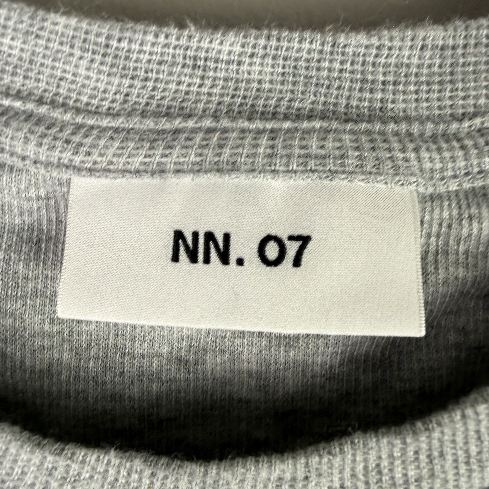 NN07 Men’s Clive T Shirt Medium Gray Waffle Knit Minimalist Scandinavian Tee