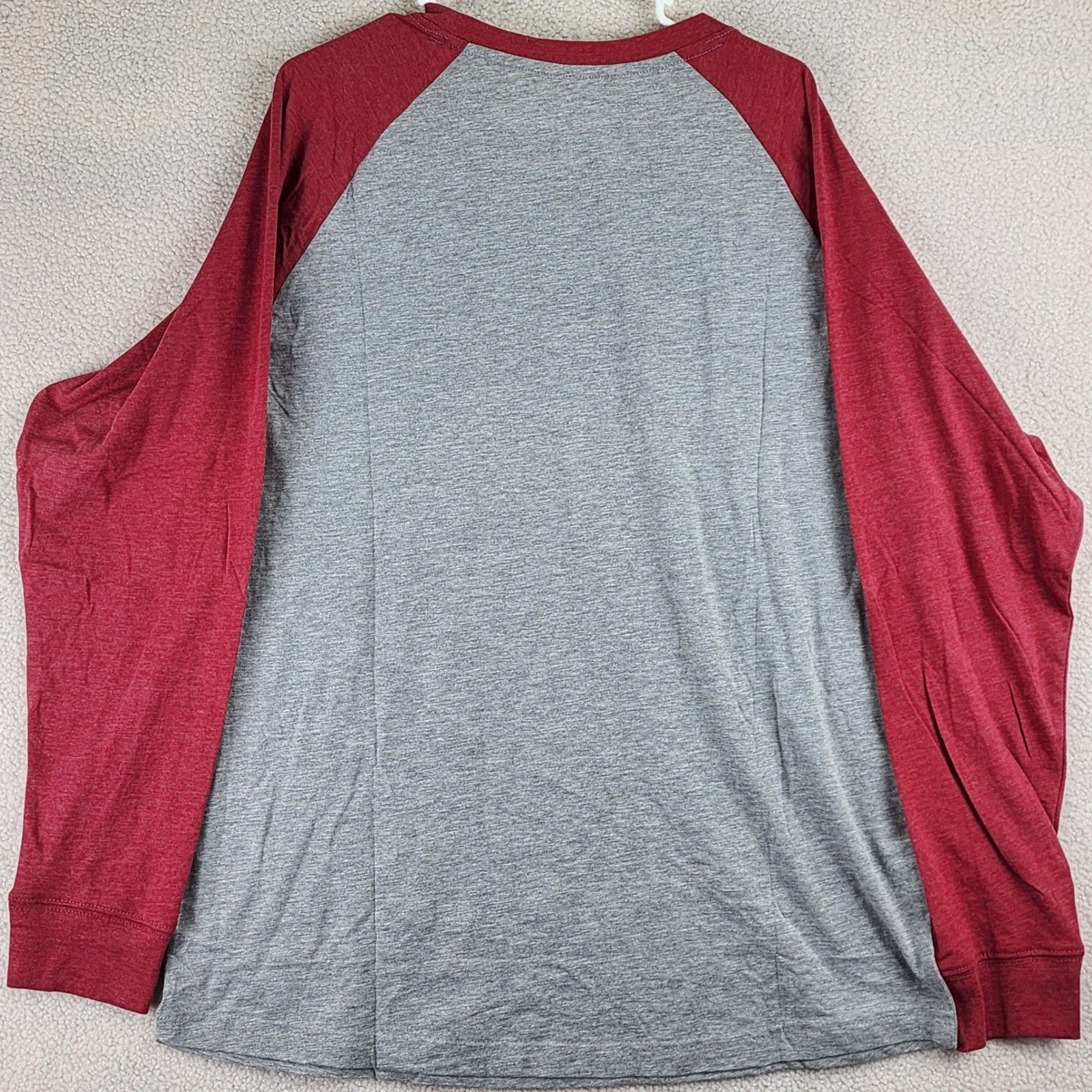 Indiana Hoosiers Long Sleeve Colosseum NCAA T-Shirt Men XXL Gray Red Varsity