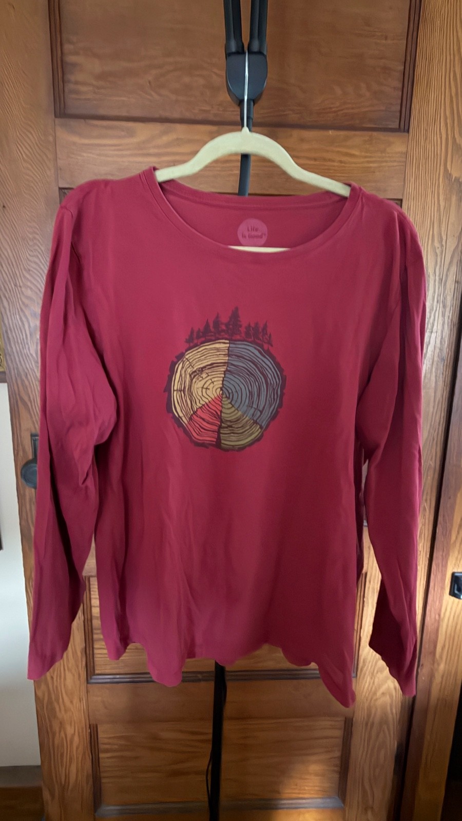 Life is Good Men&rsquo;s « Peace sign » crusher tee, LS, XXL