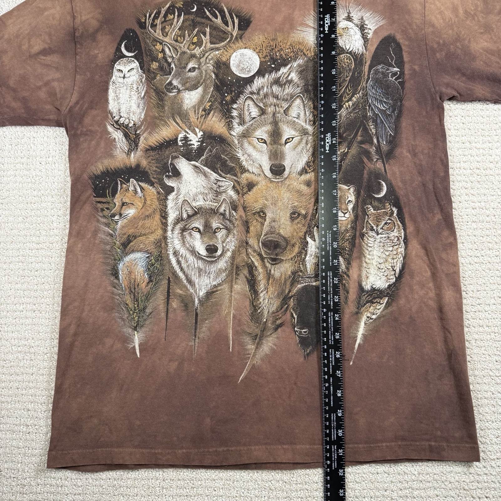 The Mountain Unisex Large Tie-Dye Brown Northern Wildlife Nature Collage 2005