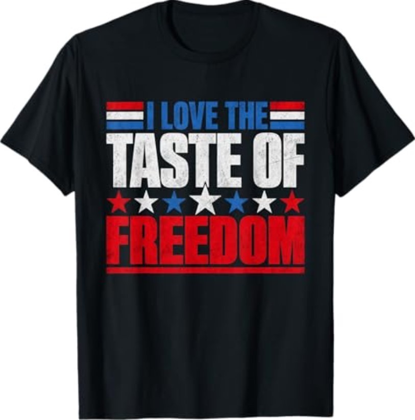 I Love The Taste of Freedom Couple Matching Patriotic Fourth T-Shirt