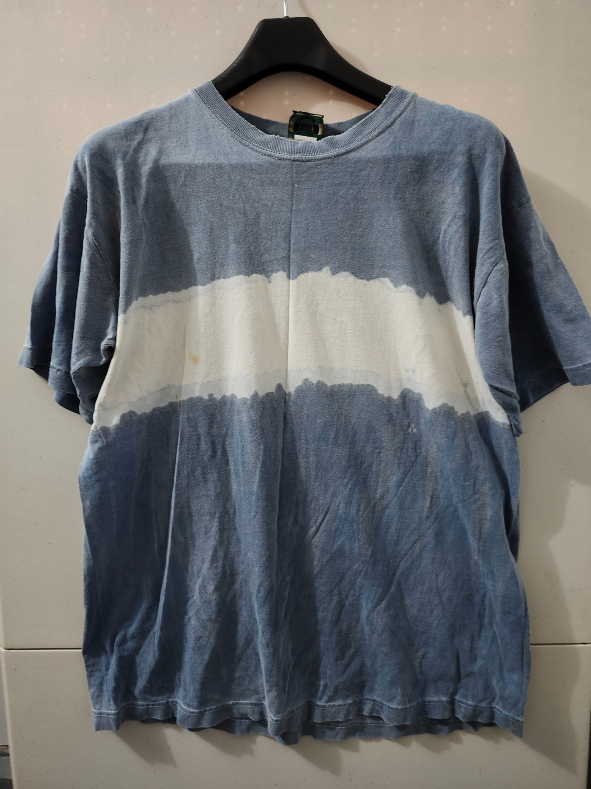 Global Generation Shirt Mens XL Blu Tie Dye Dragon Back Graphic Tee Crew VTG 90s