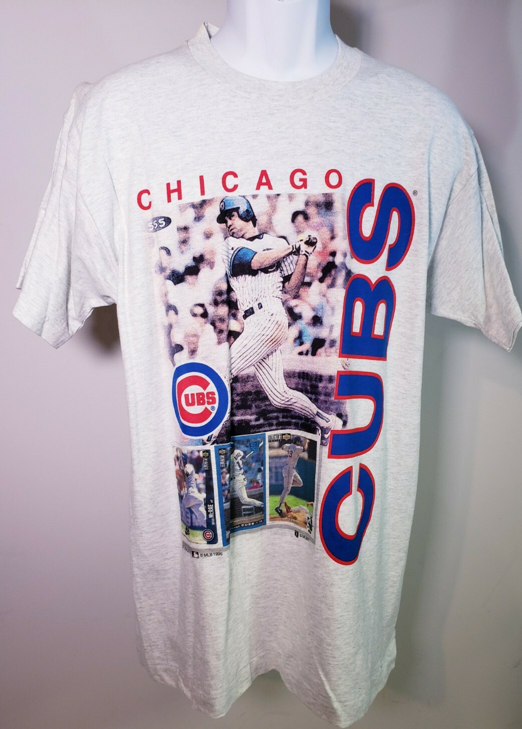 NWT! Vtg 90&rsquo;s CUBS CHICAGO CUBS MLB 1996 Crew Neck T- SHIRT! Size L