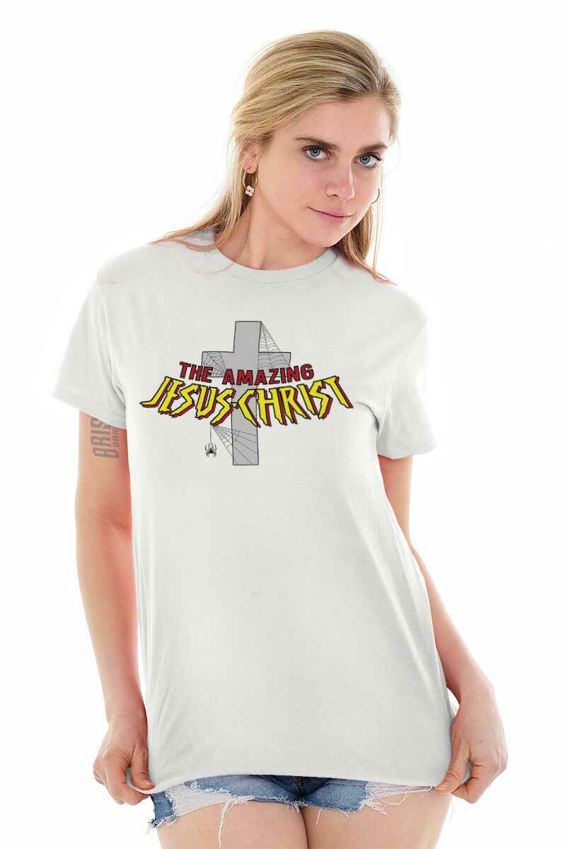 Amazing Jesus Christ Christian Religious Adult Short Sleeve Crewneck Tee