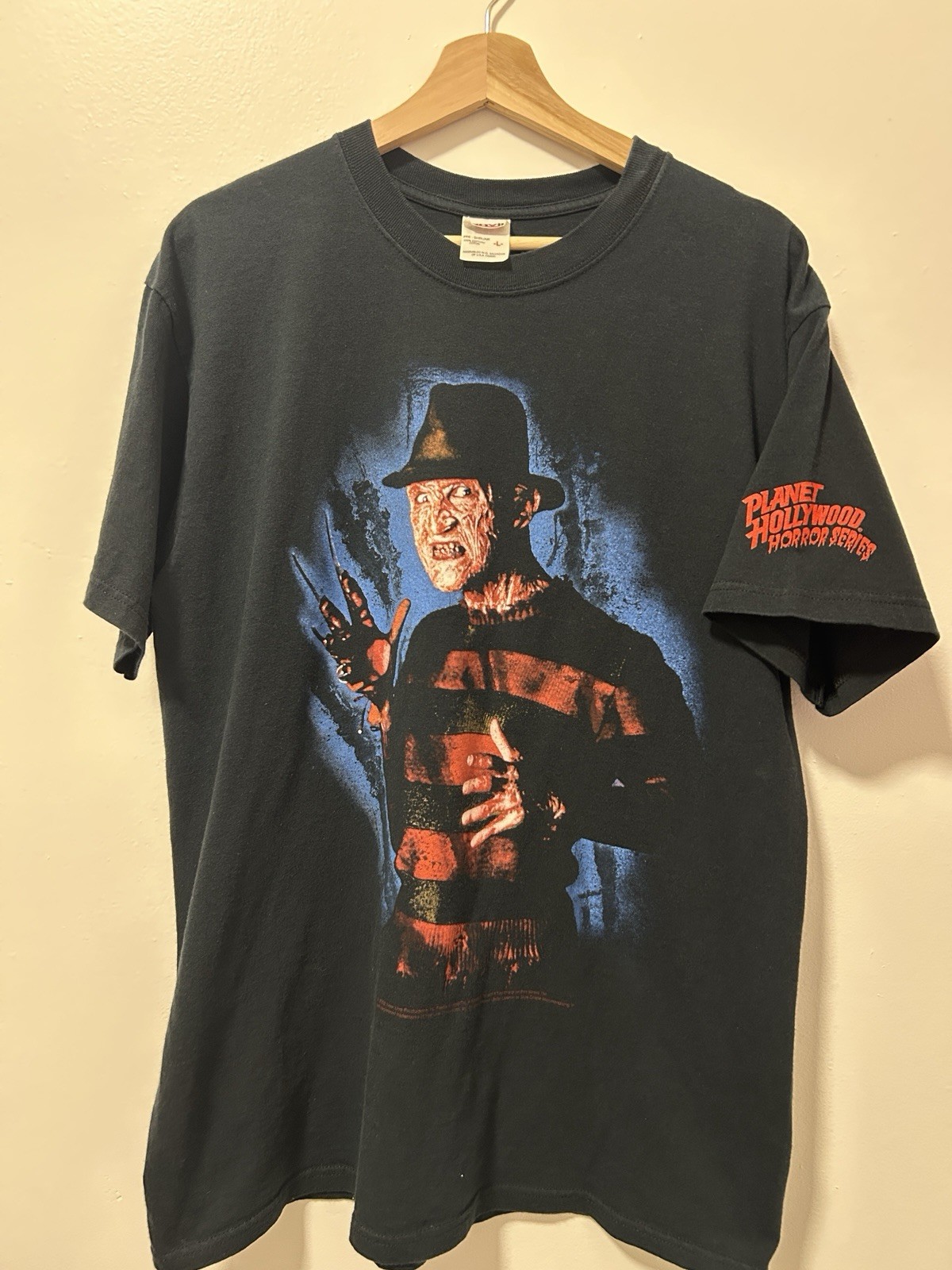 Vintage Freddy Krueger Nightmare On Elm Street Horror Movie Promo Shirt LARGE