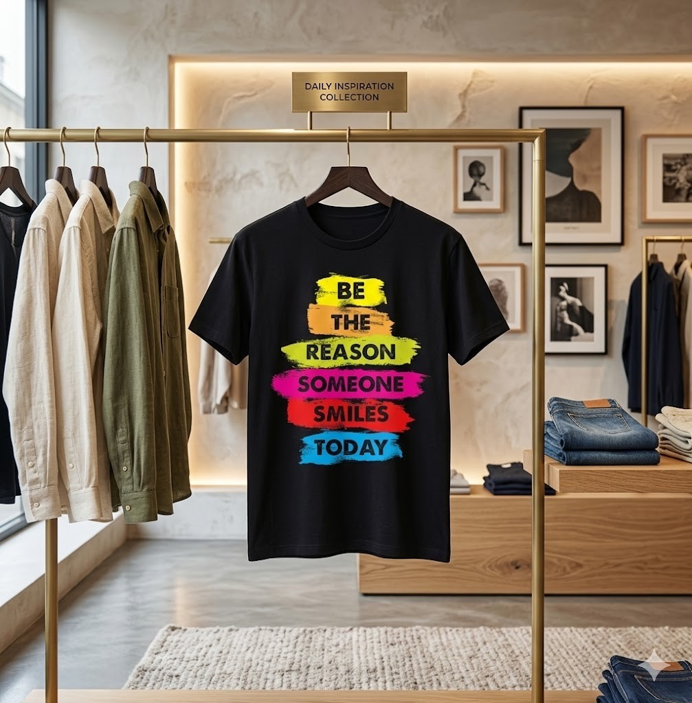 Be a Reason Someone Smiles Today Inspirational Clothes T-Shirt – H080