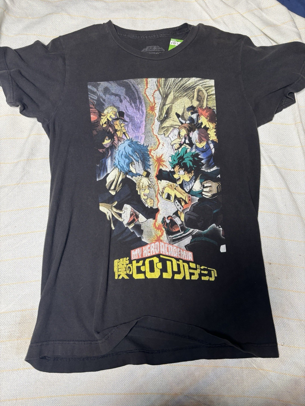 Funimation Men’s Black Crew Neck Short Sleeve Cotton Knit My Hero Academia Tee S
