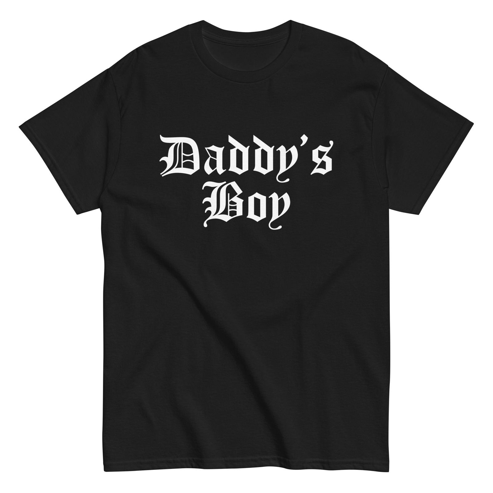 Black Cotton Daddy&rsquo;s Boy Shirt LGBTQ Gay Dom Daddy Kinky Graphic Tee