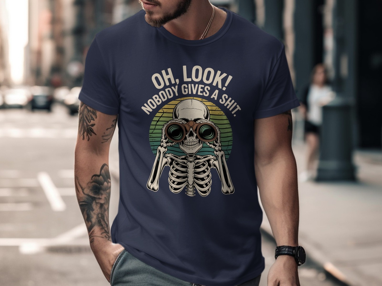 Oh Look Nobody Gives a Sh*t T-Shirt, Funny Sarcastic Graphic Tee for Adults