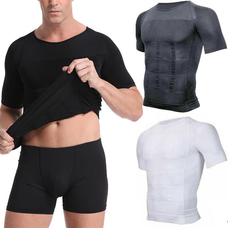 CGTFY Gynecomastia Compress Tank Top Men Slim Abs Body Shaper Vest Athletic Vest
