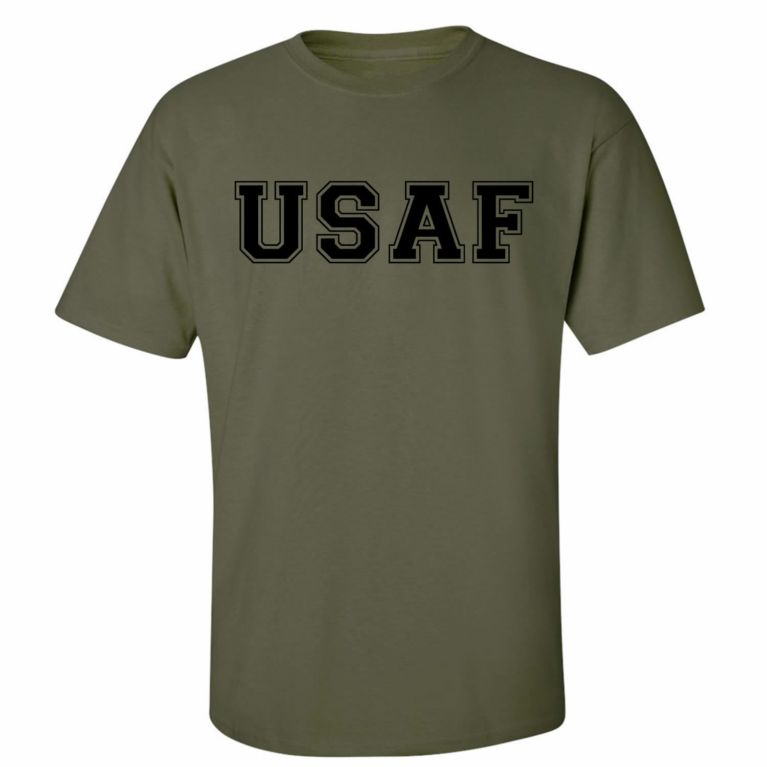 « USAF » Air Force S/S T-Shirt in Military Green – Adult Small to 5X-Large