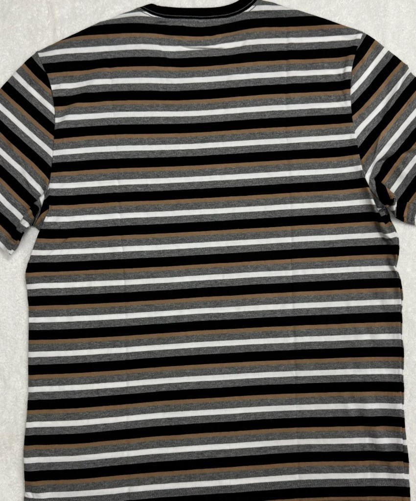 New Banana Republic Men&rsquo;s Short Sleeve T-Shirt Gray Stripe Size M $20.00