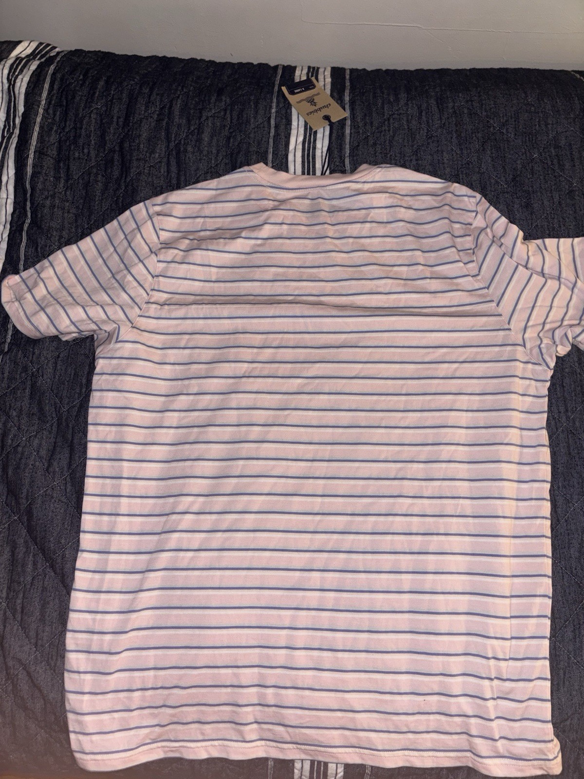 Chubbies Men&rsquo;s XL Pink/Blue/White Striped Pocket Crew Neck Short Sleeve Tee