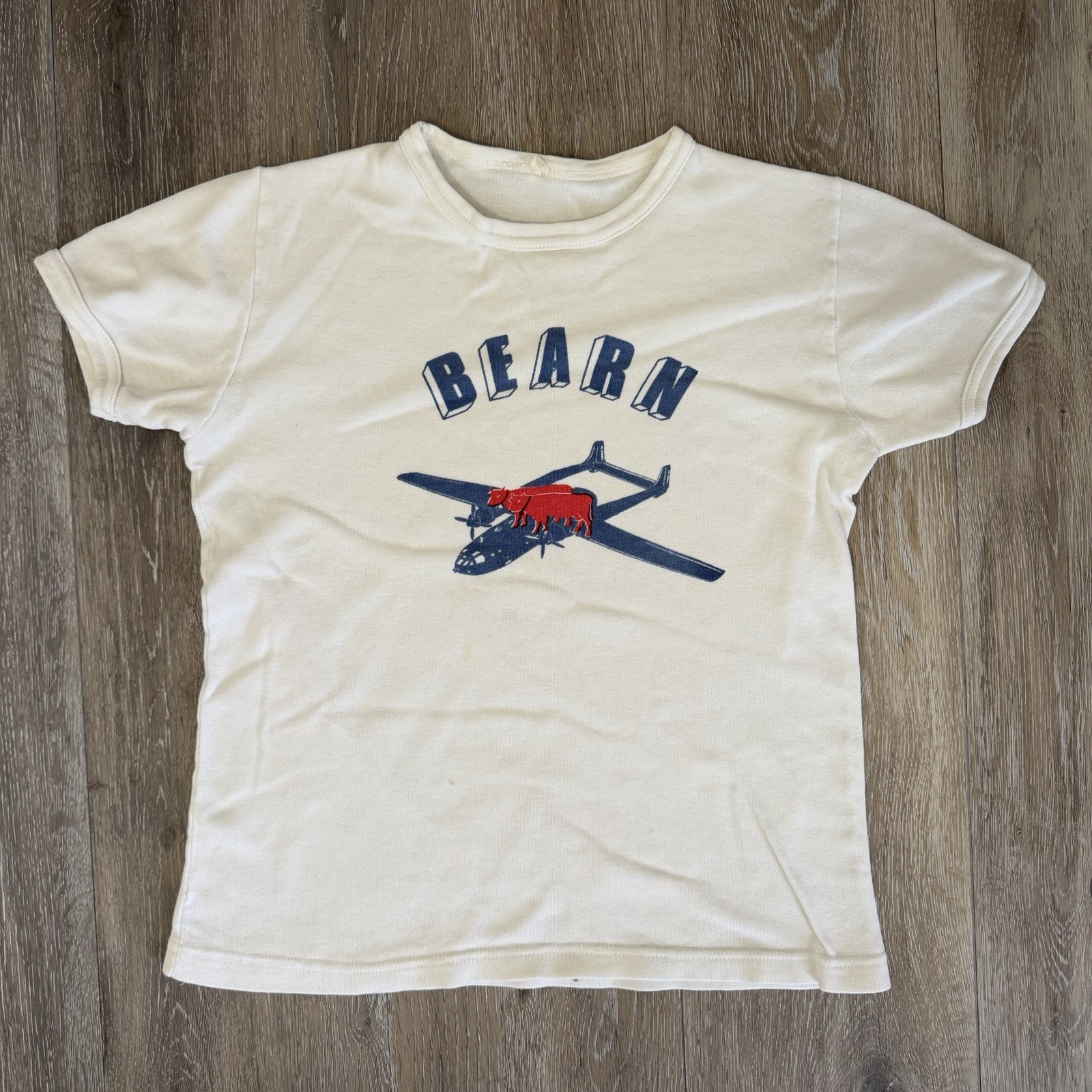 Vintage 60s Bearn Transport Squadron Shirt Mens Xsmall French Military Air Force