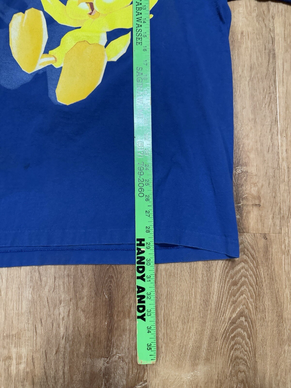 Vintage 90s Tweety Bird Big Print Single Stitch Tshirt Mens XL Blue Warner Bros