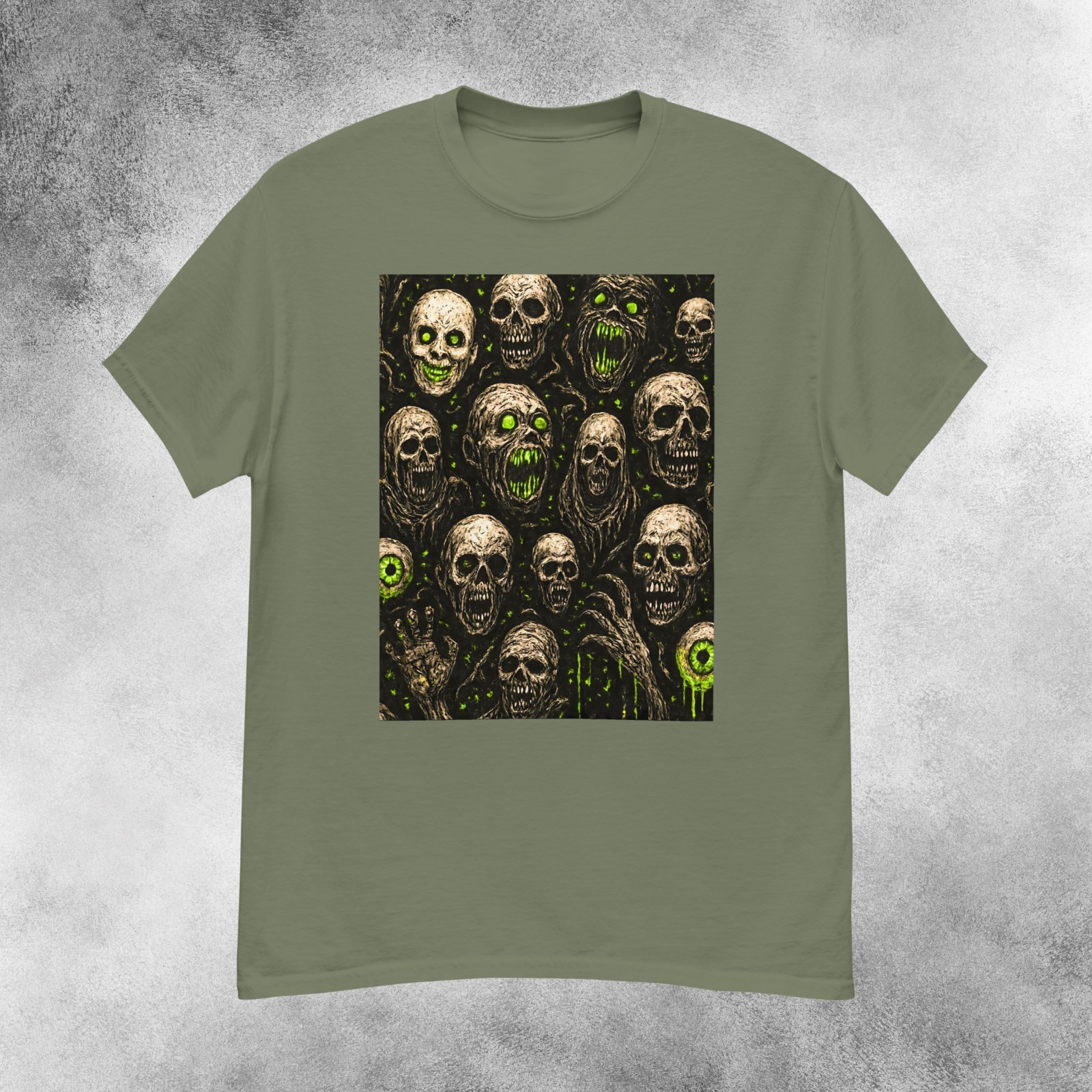 Infernal Radioactive Skulls Horror T-Shirt Men&rsquo;s S-2XL