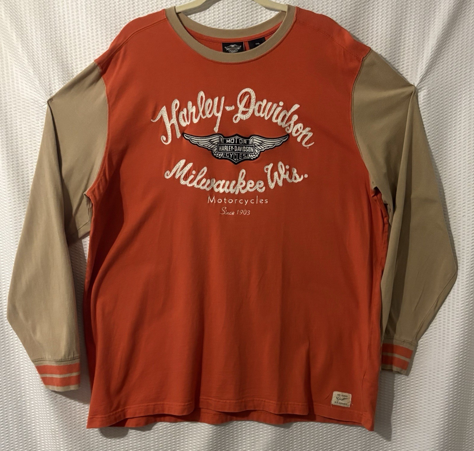 Harley Davidson Long Sleeve Ringer T-Shirt – Milwaukee 2XL