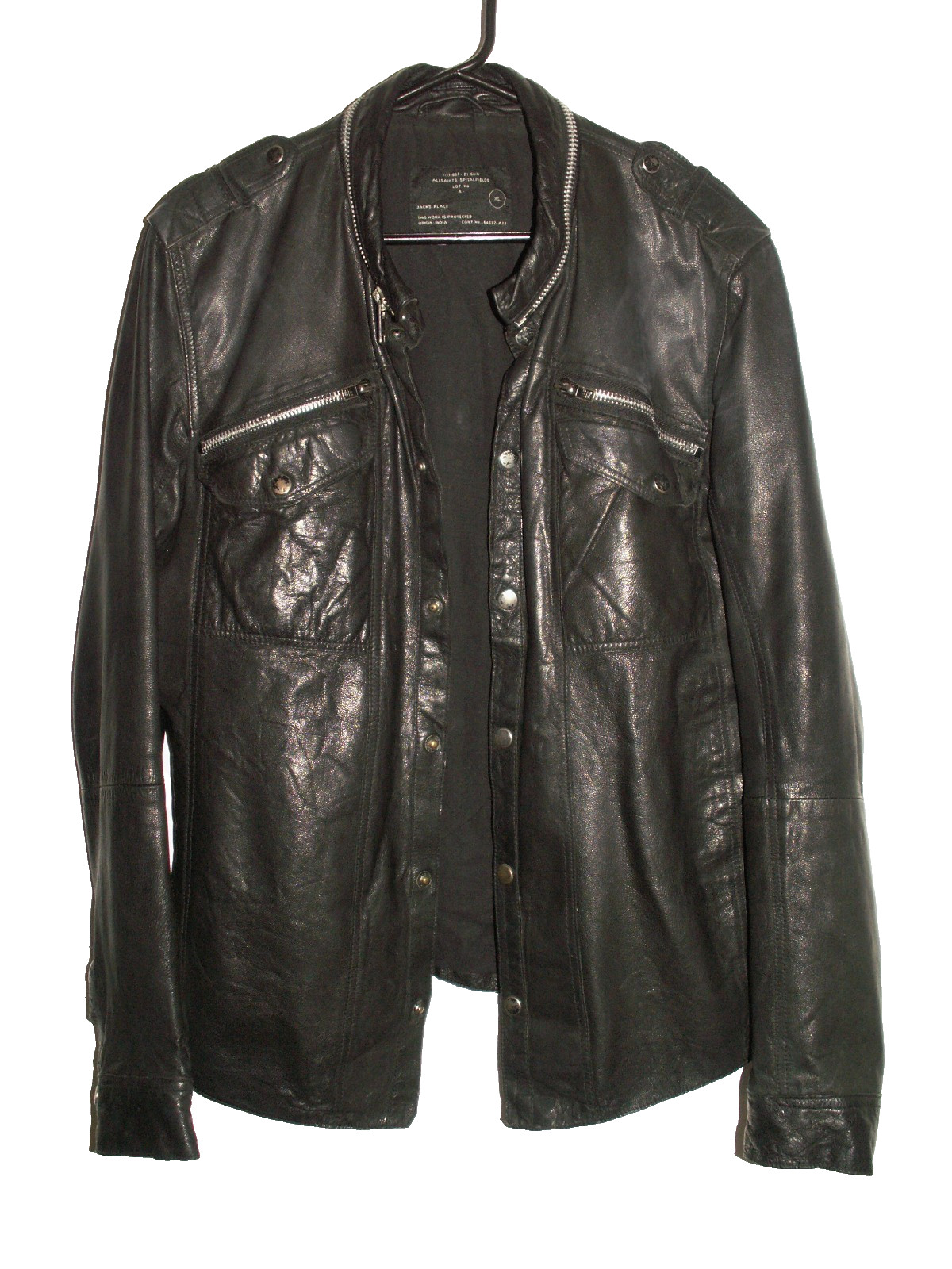 Men&rsquo;s All Saints POSTNOON LEATHER SHIRT jacket overshirt XL (ref61) £159.99!!!!!