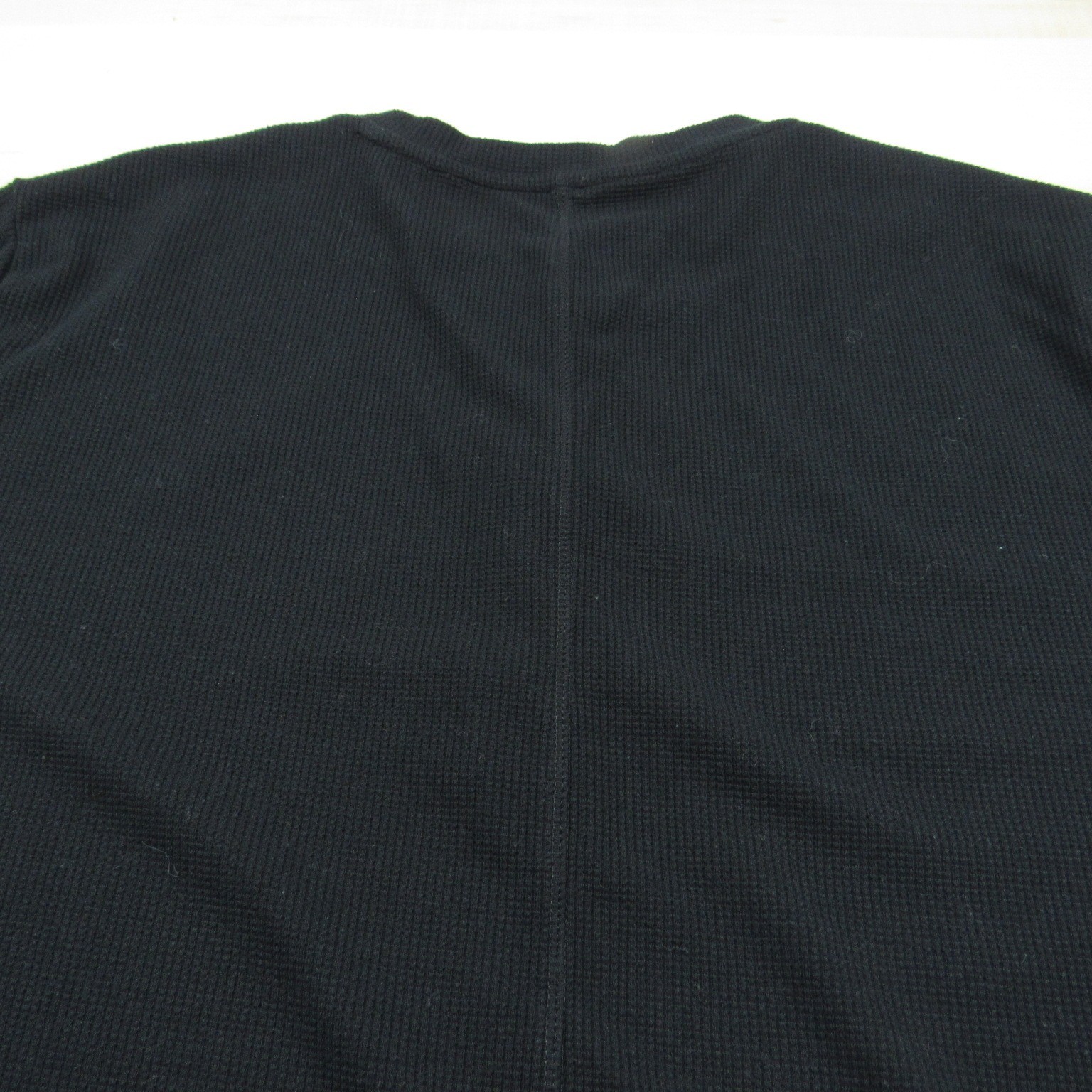 Fabletics Shirt Mens Medium Black Henley Thermal Waffle Cotton Long Sleeve A1
